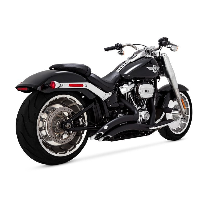 Vance and Hines Vance & Hines 25-26 Harley Davidson Gen 2 M8 Wide Tire Softail Big Radius Exhaust System - Black