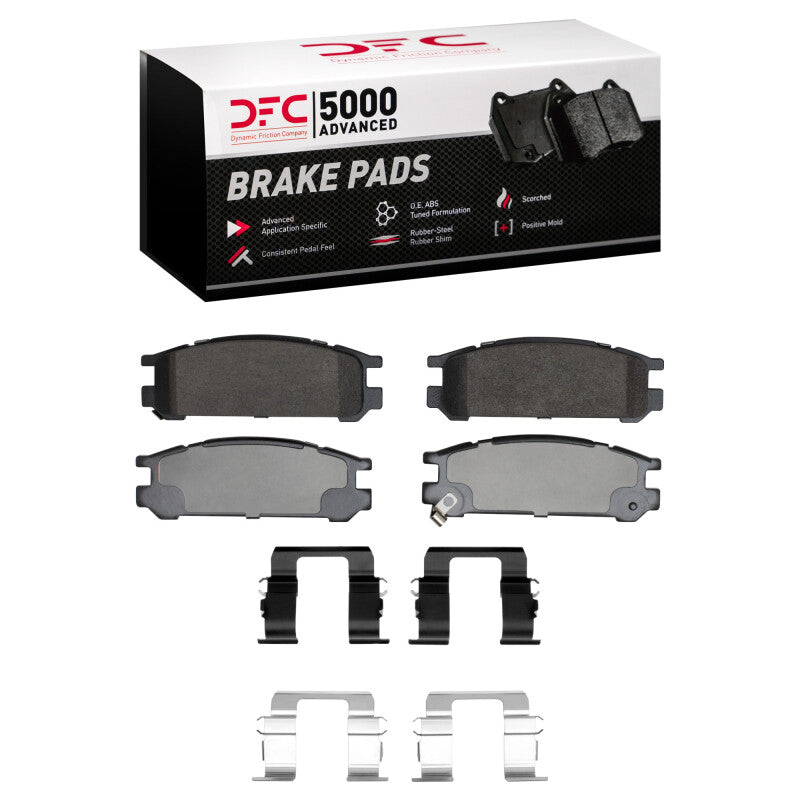 DFC 90-94 Subaru Legacy Rear 5000 Advanced Ceramic Brake Pads and Hardware Kit
