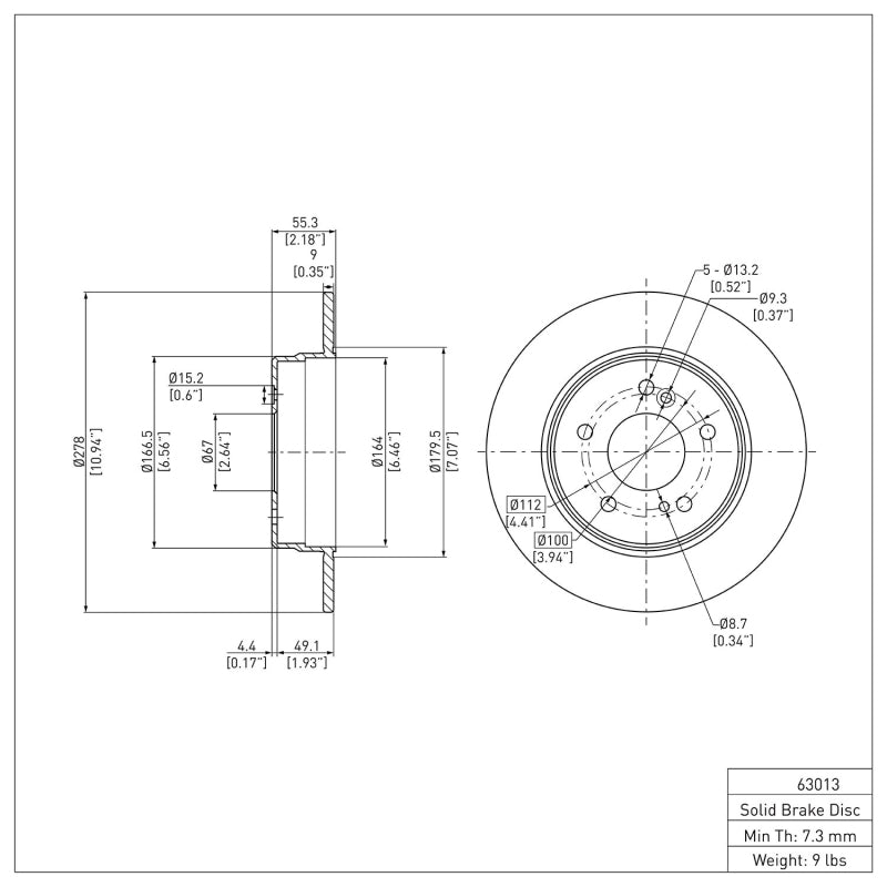 DFC 84-95 Mercedes-Benz E300 Front GeoSPEC Coated Rotor