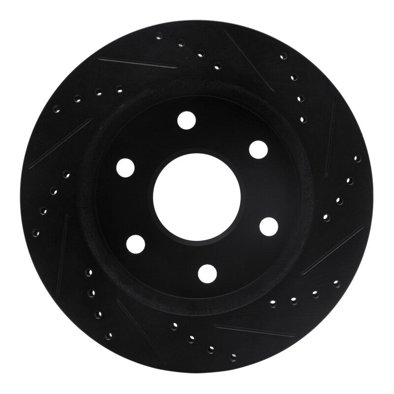 R1 Concepts R1 99-08 Cadillac Escalade ESV Front Left Drilled & Slotted Black Brake Rotor