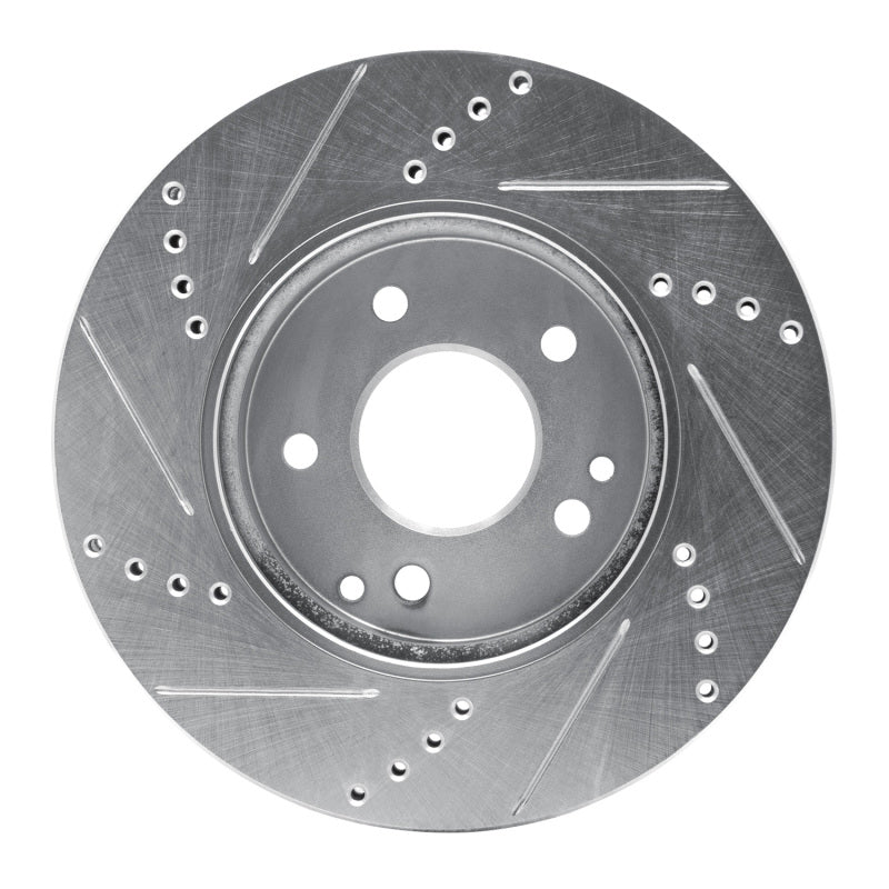 R1 Concepts R1 96-15 Mercedes-Benz SLK230 Front Right Drilled & Slotted Silver Brake Rotor