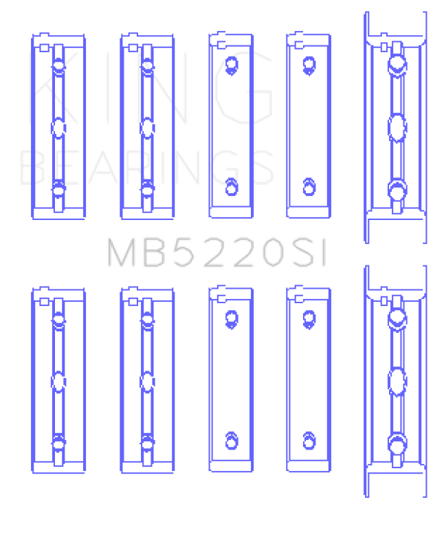 King Engine Bearings Subaru Ej20/Ej22/Ej25 (Incl. Turbo) (Size +0.50mm) Main Bearing Set