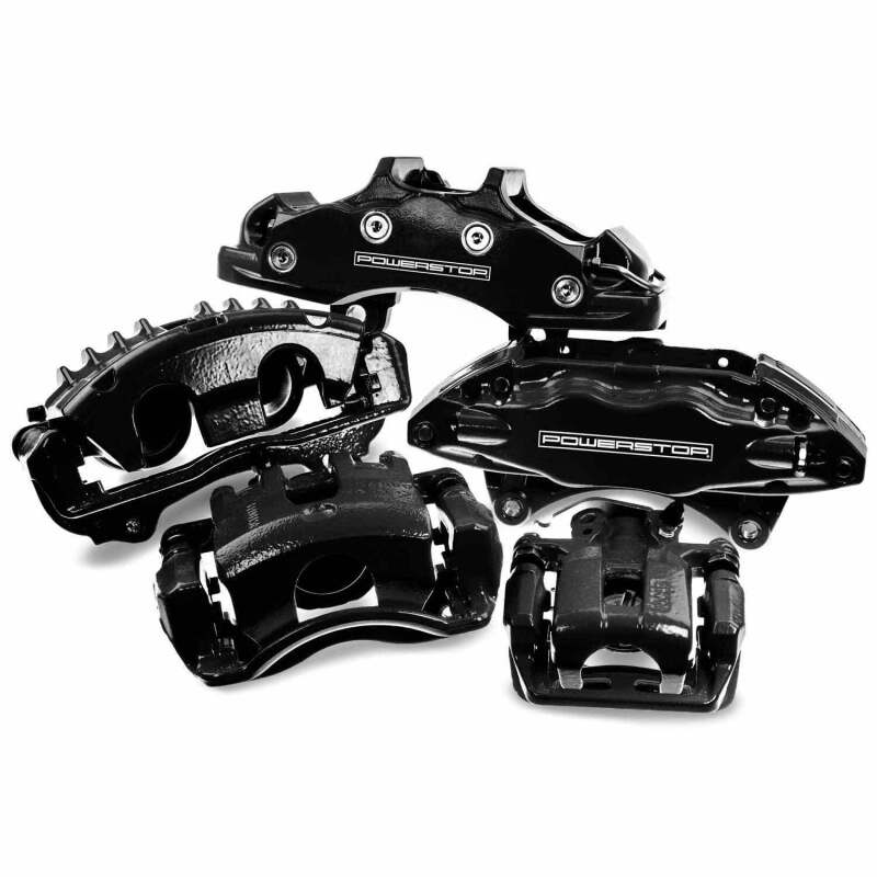 PowerStop Power Stop 09-14 Acura TSX Rear Black Caliper - Pair w/Bracket
