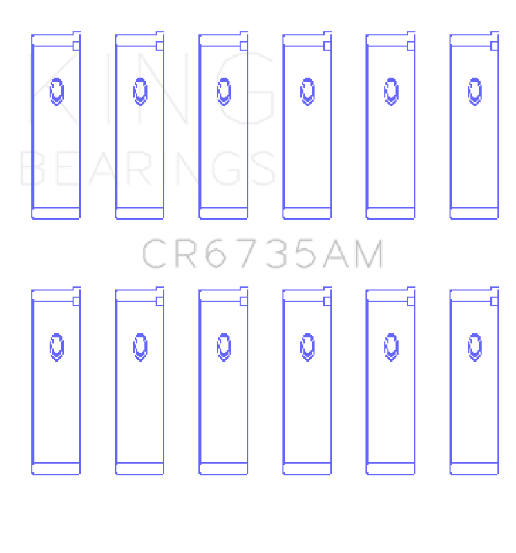 King Engine Bearings Mitsubishi 6G74 3000GT/Dodge Stealth (Size 1.0) Performance Rod Bearing Set