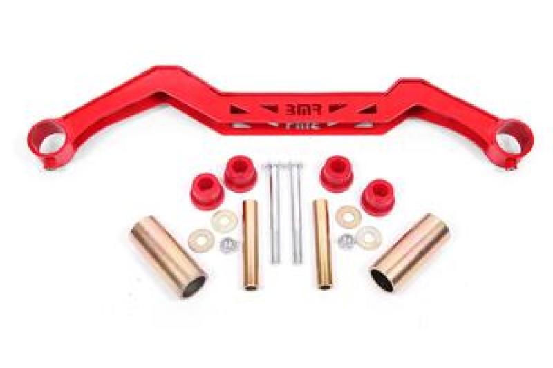 BMR Suspension BMR 79-93 Ford Mustang Transmission Crossmember TH350/PG/700R4/C4/C6/AOD/4L60 - Red