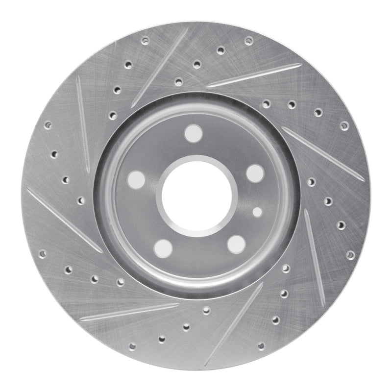 R1 Concepts R1 06-15 Lexus IS250 Rear Right Drilled & Slotted Silver Brake Rotor