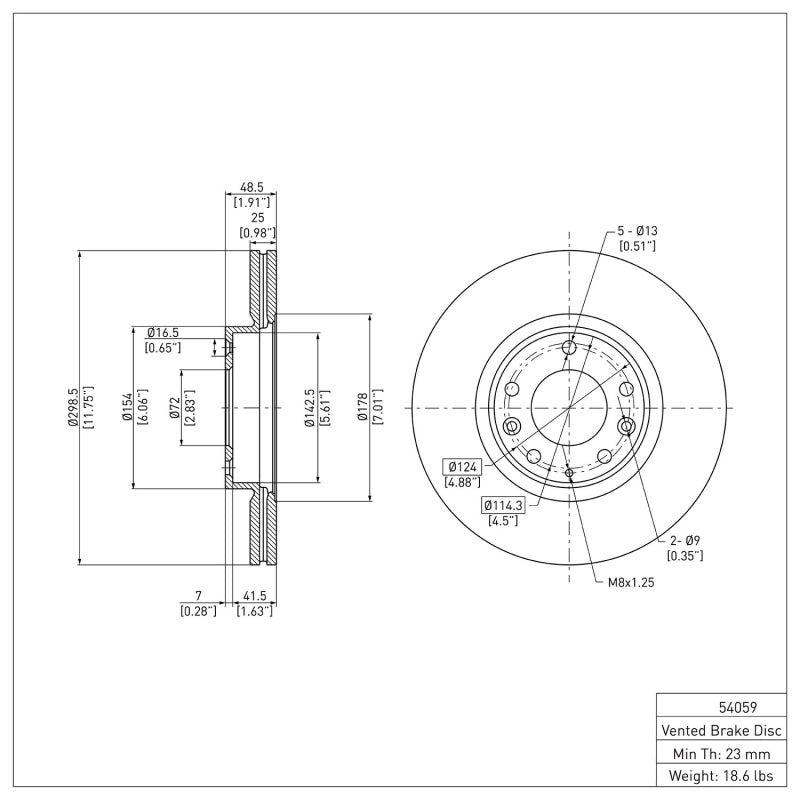 DFC 06-13 Ford Fusion Front GeoSPEC Coated Rotor