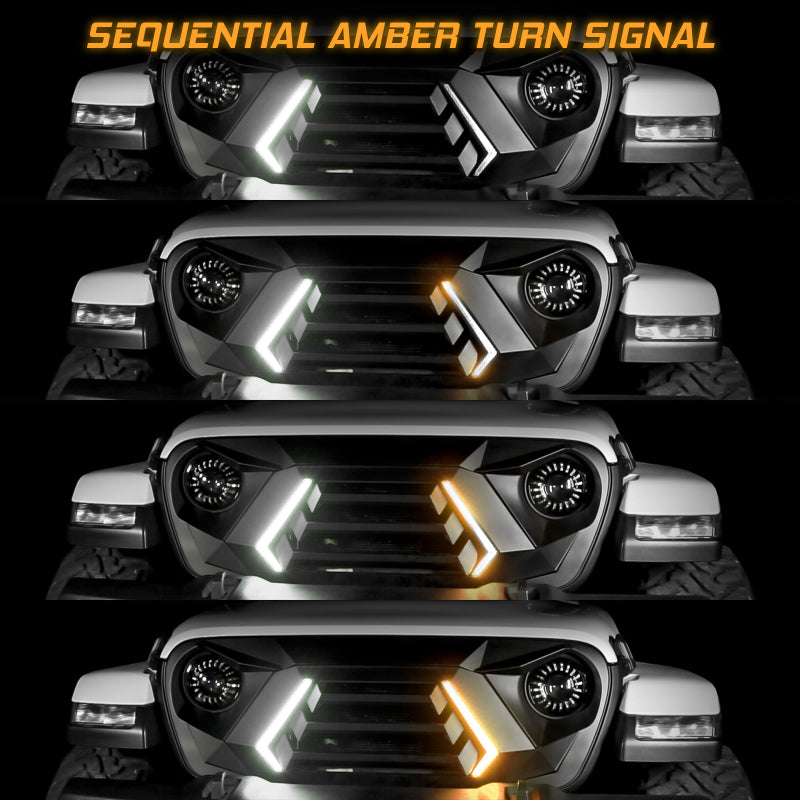 XKGLOW XK Glow JK Wrangler XKCHROME LED Grill Kit (Dual Mode)