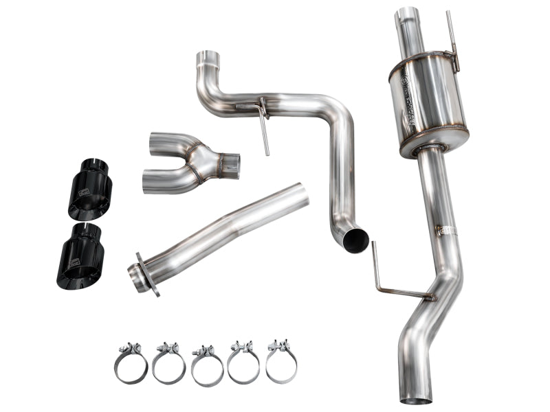 AWE Tuning AWE 21-25 Ford F150 (14th Gen Reg Cab) Cat-Back Exhaust - 4.5in Dual Side Exit Diamond Black Tips