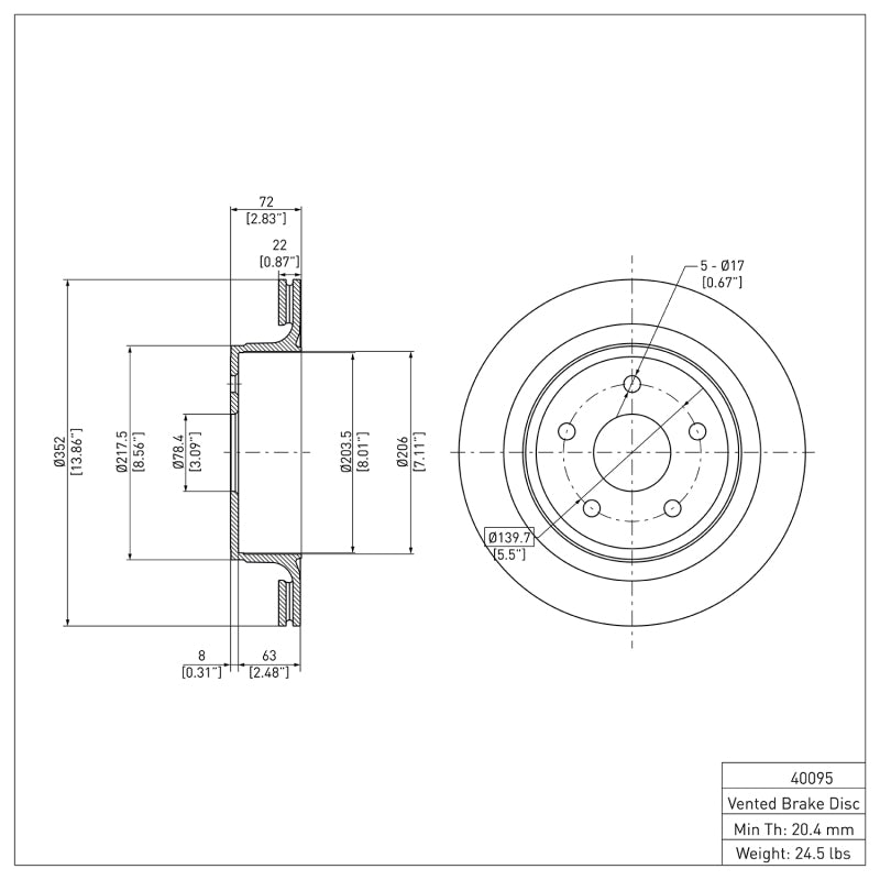 DFC 02-24 Chrysler Aspen Rear GeoSPEC Coated Rotor