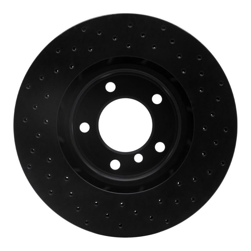 R1 Concepts R1 95-02 BMW M3 Right Front Drilled Black Brake Rotor