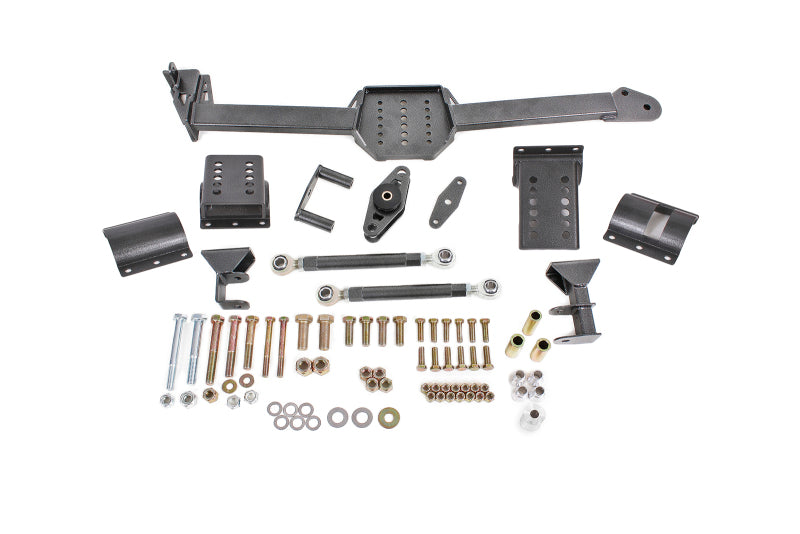 BMR Suspension BMR 05-14 S197 Mustang Body Mount Watts Link Rod End/Poly w/ Adj. Axle Clamps - Black Hammertone