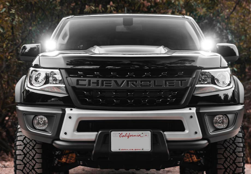 Cali Raised LED Cali Raised 15-22 Chevy Colorado Low Profile Ditch Light Brackets Kit - 2 27W Side Projecting Led P