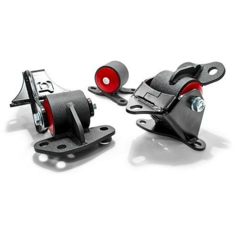 Innovative Mounts Innovative 96-00 Civic D-Series Black Steel Mounts 85A Bushings (CVT to Manual)
