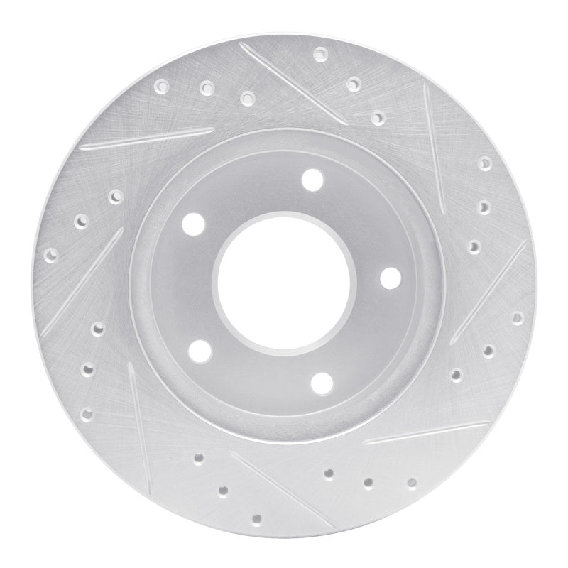 R1 Concepts R1 77-80 Buick LeSabre Rear Left Drilled & Slotted Silver Brake Rotor