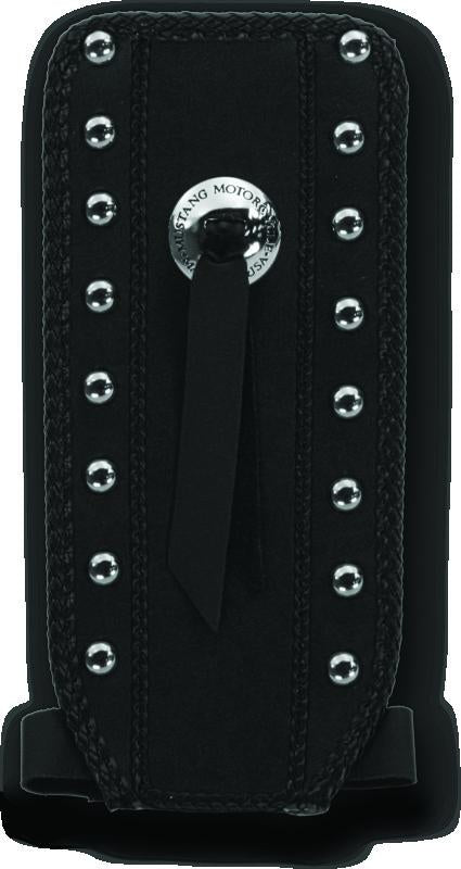 Mustang Motorcycle Mustang 80-07 Harley Early FLH Touring Accessories Tank Bib w/Studs- Black