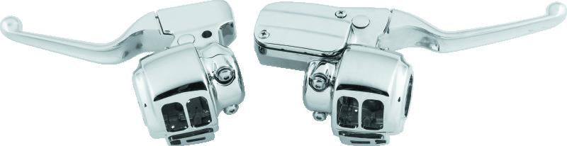 Bikers Choice 08-13 Touring Chrome Handlebar Control Kit W/O Switches 11/16 Bore