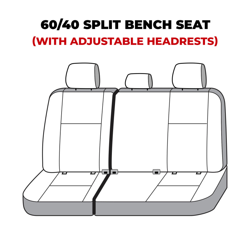 Covercraft 21-23 Chevrolet Tahoe Polycotton SeatSaver Custom Third Row Seat Covers - Charcoal