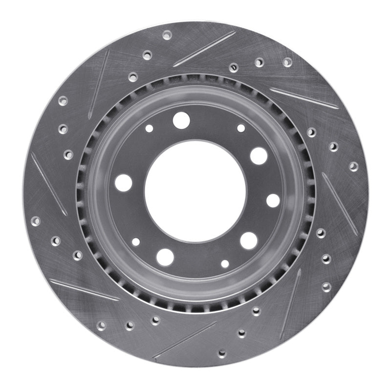 R1 Concepts R1 69-83 Porsche 911 Rear Right Drilled & Slotted Silver Brake Rotor