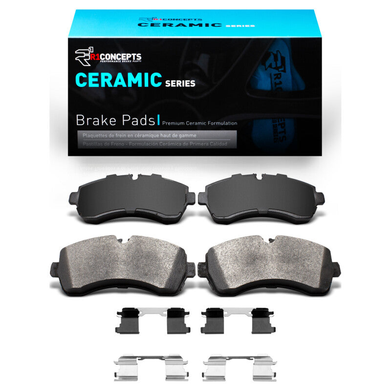 R1 Concepts R1 06-24 American Coach Patriot Front/Rear Ceramic Pads & Hardware Kit