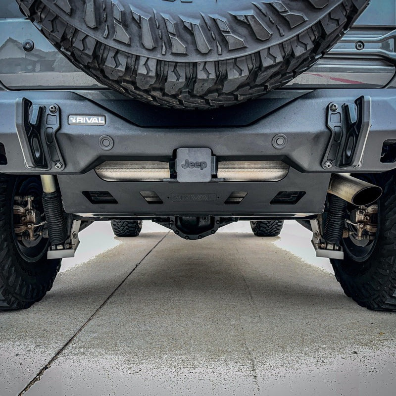 Rival 4x4 Rival 2018-Present Jeep Wrangler JL Aluminum Muffler Skid Plate