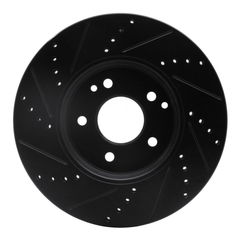 R1 Concepts R1 96-11 Chrysler Crossfire Front Right Drilled & Slotted Black Brake Rotor