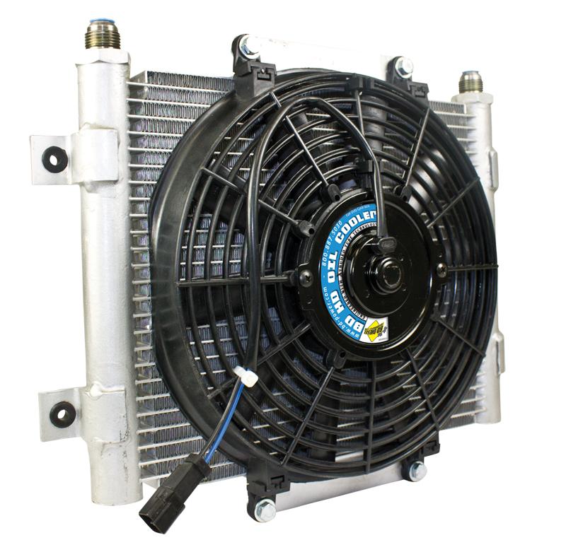 BD Diesel Xtruded Trans Oil Cooler - 1/2 inch Cooler Lines