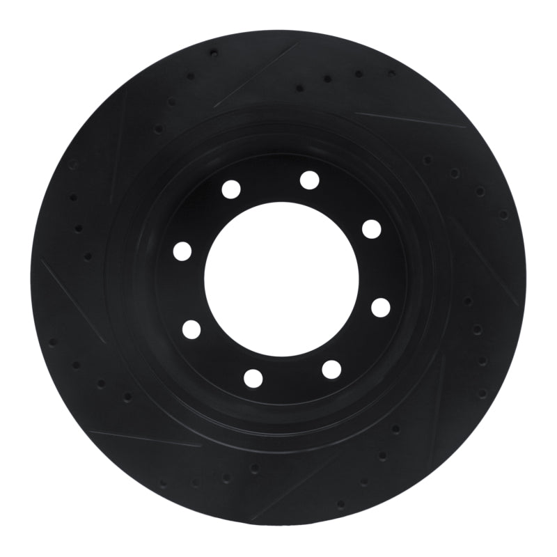 R1 Concepts R1 12-21 Nissan NV1500 Front Right Drilled & Slotted Black Brake Rotor