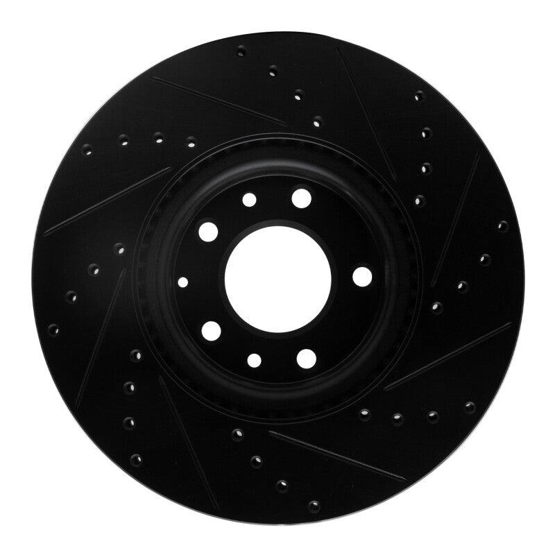 R1 Concepts R1 06-07 Mazda 6 Front Left Drilled & Slotted Black Brake Rotor