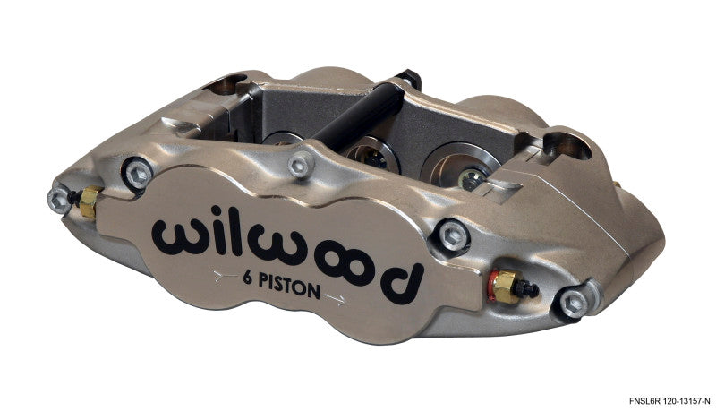 Wilwood Caliper-Narrow Superlite 6R-ST-R/H - Nickel 1.62/1.12/1.12in Pistons 1.10in Disc
