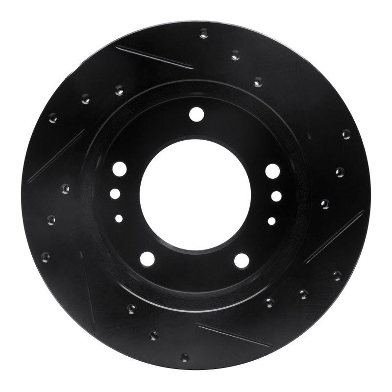 R1 Concepts R1 95-02 Kia Sportage (USA/Canada) Front Left Drilled & Slotted Black Brake Rotor