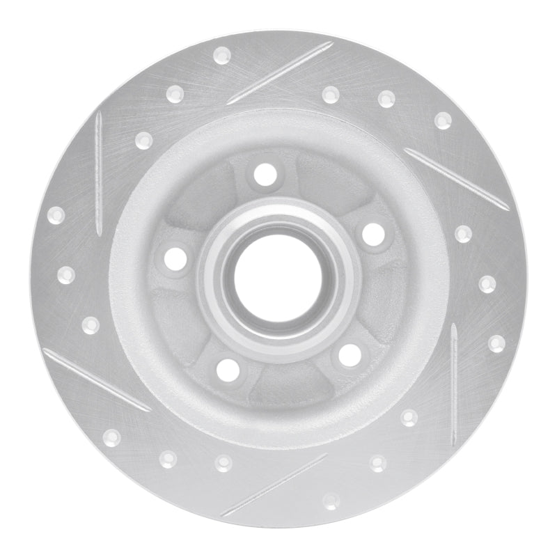 R1 Concepts R1 88-92 Ford Probe Rear Right Drilled & Slotted Silver Brake Rotor