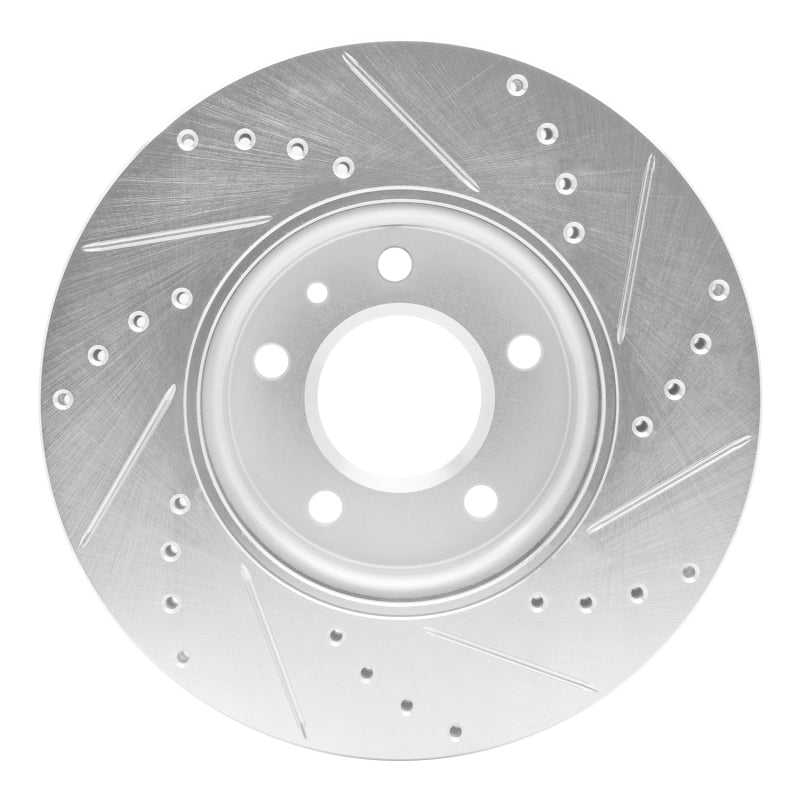 R1 Concepts R1 11-25 Buick Encore GX Front Left Drilled & Slotted Silver Brake Rotor