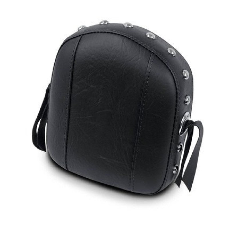 Mustang Motorcycle Mustang Harley Sissy Bar Pad Low Medallion Style - Black