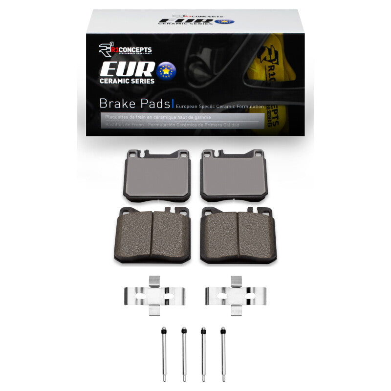 R1 Concepts R1 1979-1985 Mercedes-Benz 380SL Front R1 Euro Ceramic Pads & Hardware Kit