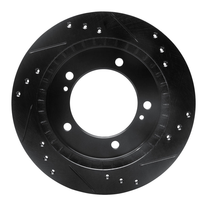 R1 Concepts R1 99-04 Chevrolet Tracker Front Left Drilled & Slotted Black Brake Rotor