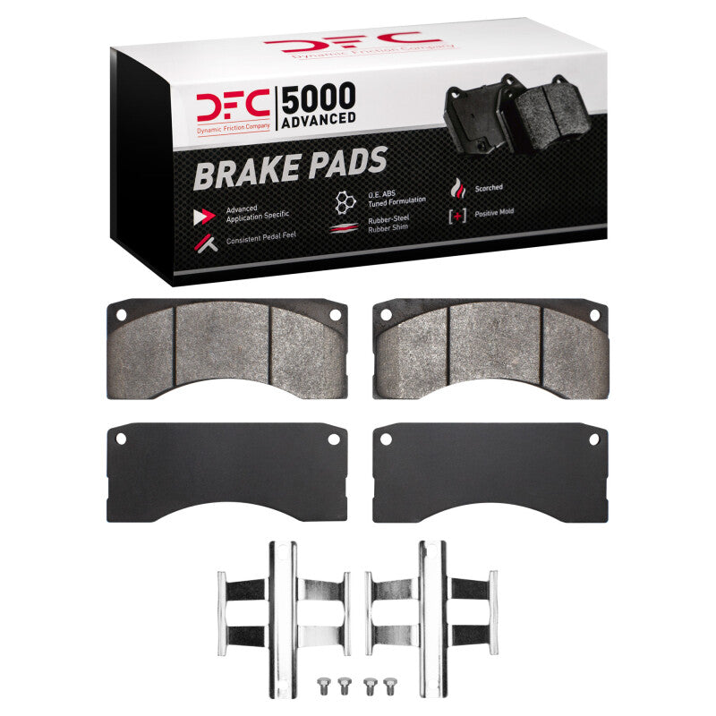 DFC 86-92 Ford CF6000 Front 5000 Advanced Semi Metallic Brake Pads and Hardware Kit