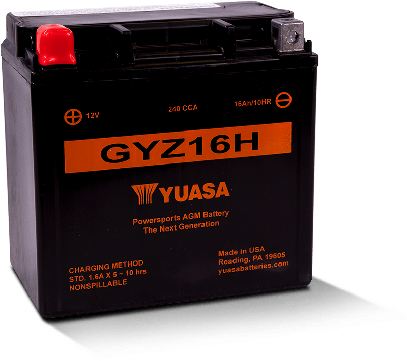 Yuasa Battery Yuasa GYZ16H High Performance Maintenance Free AGM 12-Volt Battery