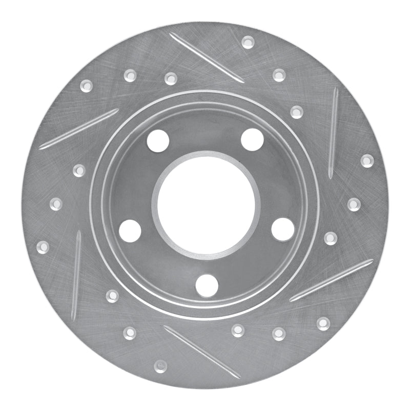 R1 Concepts R1 96-05 Audi A4 Quattro Rear Left Drilled & Slotted Silver Brake Rotor