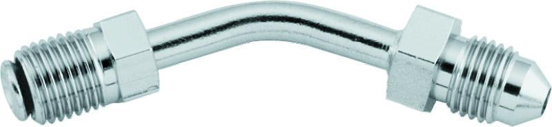TwinPower Twin Power Stainless Brake Fitting Male 3/8-24 Inverted Flare to AN-3 Male 45 Degree Adaptor Tube