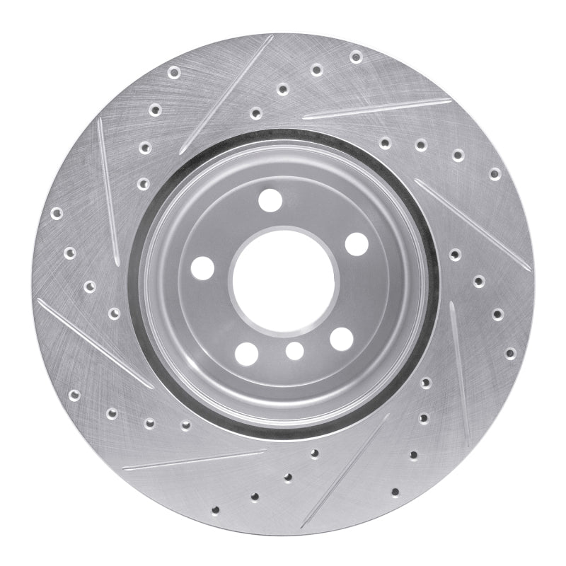 R1 Concepts R1 13-21 BMW 230I xDrive Rear Right Drilled & Slotted Silver Brake Rotor
