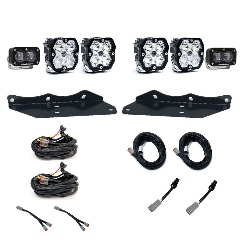 Baja Designs 17-20 Ford Raptor Squadron SAE 2.0/S2 Fog Pocket Kit Sportsman (SAE Fog) - Clear