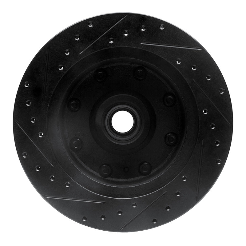 R1 Concepts R1 80-85 Ford F-250 2WD (Excl Super Duty) Front Right Drilled & Slotted Black Brake Rotor