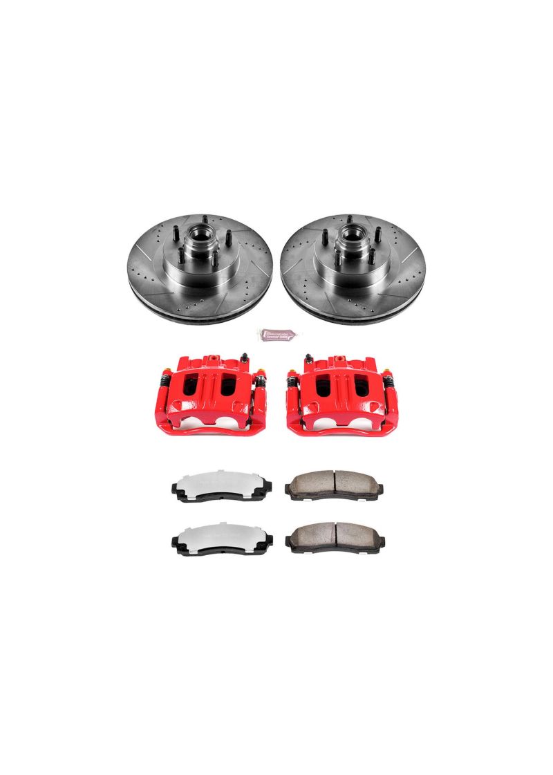 PowerStop Power Stop 03-05 Ford Explorer Sport Trac Front Z36 Truck & Tow Kit w/Cals