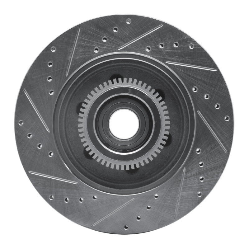 R1 Concepts R1 04-08 Ford F-150 RWD Front Right Drilled & Slotted Silver Brake Rotor