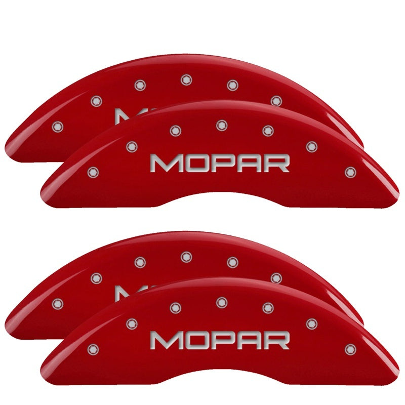 MGP 19-25 Ram 3500 4 Caliper Covers Engraved Front & Rear - Red w/ MOPAR