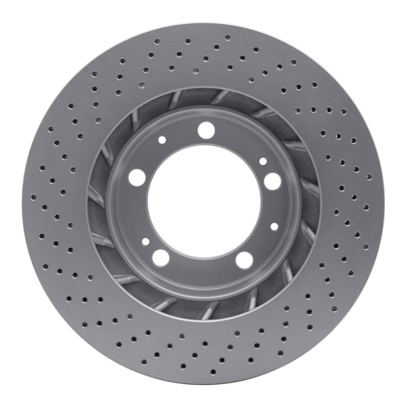 DFC 94-98 Porsche 911 Right Front Drilled GeoSPEC Coated Rotor