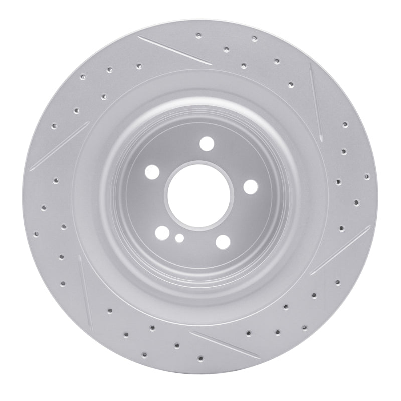 R1 Concepts R1 10-18 Mercedes-Benz E63 AMG Rear Left Drilled & Slotted Geo-Carbon Rotor
