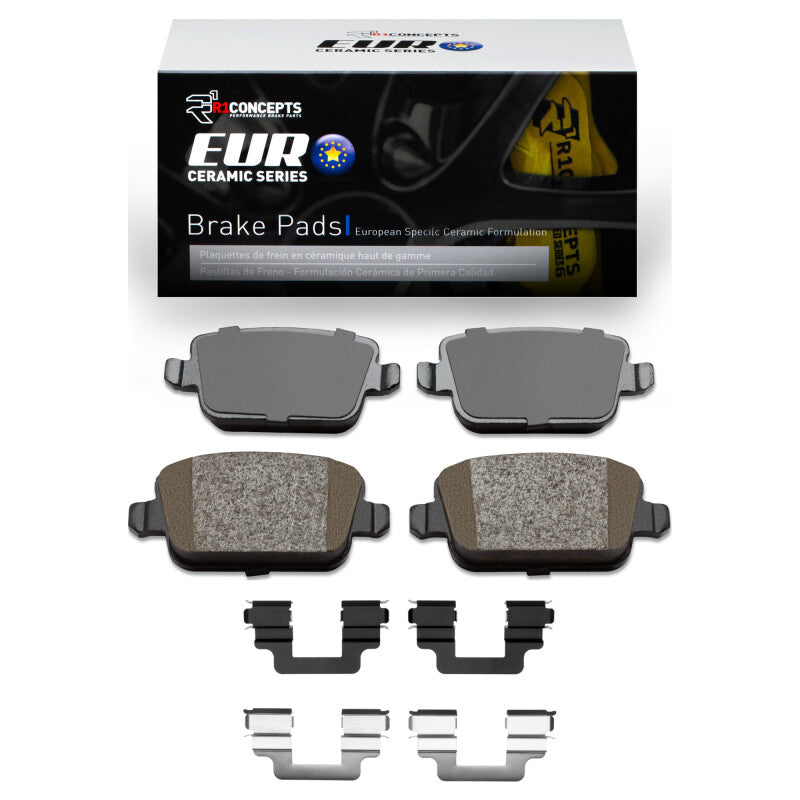 R1 Concepts R1 08-12 Land Rover LR2 Rear Euro Ceramic Pads & Hardware Kit