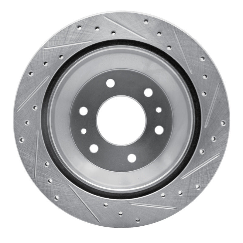 R1 Concepts R1 02-09 Buick Rainier Rear Left Drilled & Slotted Silver Brake Rotor
